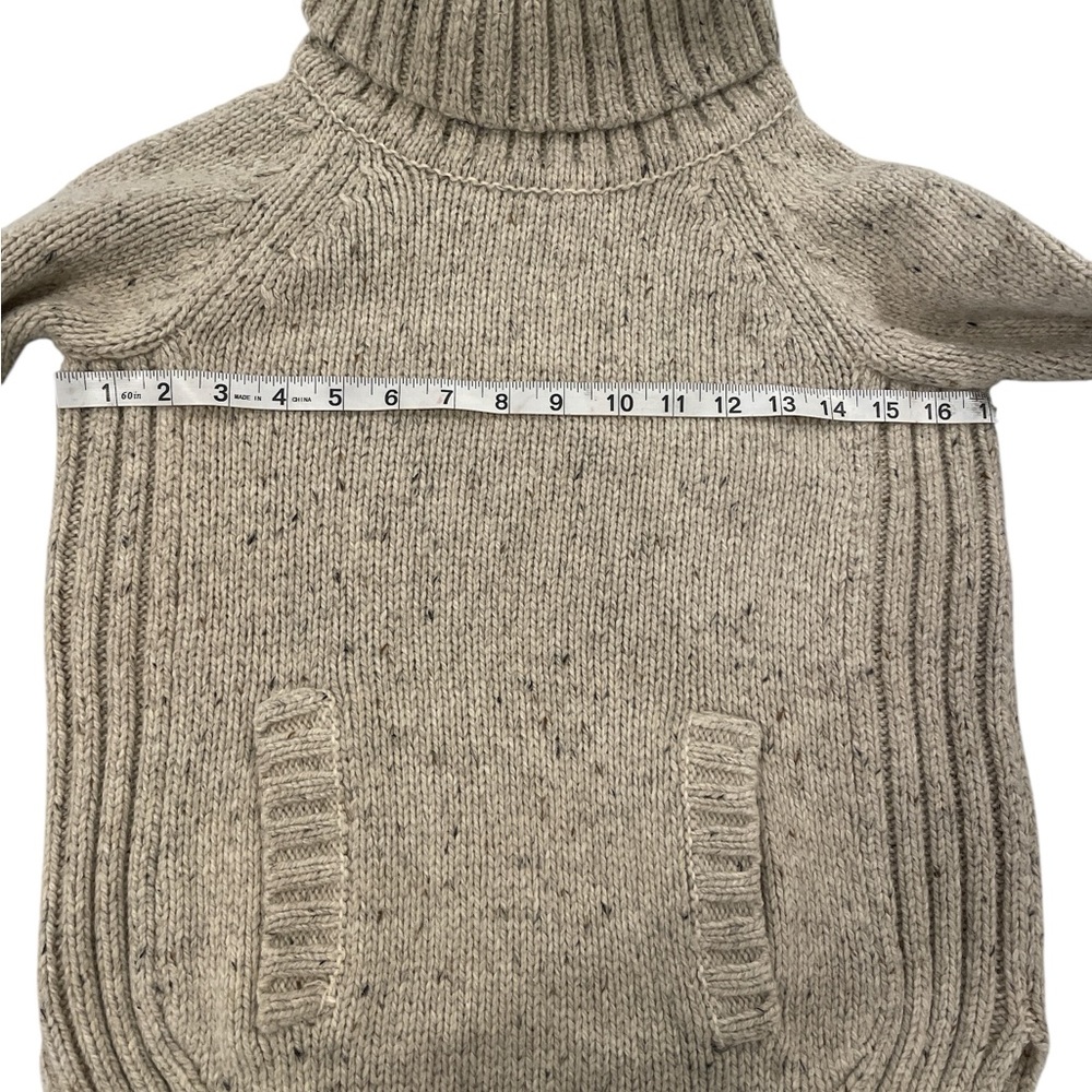 Cynthia Rowley Cowl Neck Sweater Wool Chunky Blend Oatmeal Color Size XS - Picture 8 of 10